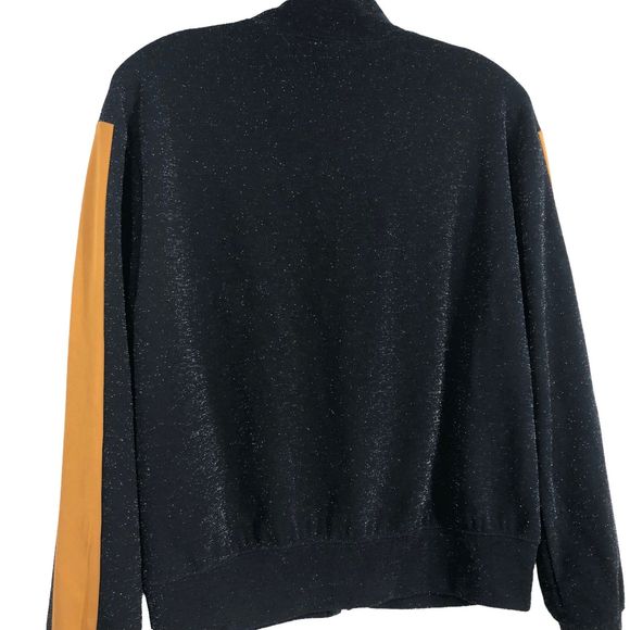 Wild Fable Shimmering Track Jacket w/Mustard colored Stripe on Arm SZ M - Picture 2 of 6